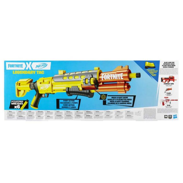 NERF FORTNITE Бластер LEGENDARY TAC с 6 стрели AccuStrike Mega