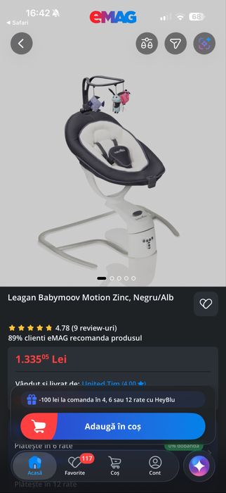 Leagan electric Babymoov