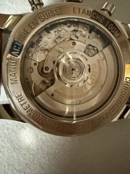 Breitling Transocean Chronograph 18k rose gold bezel