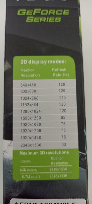 Видеокарта GeForce G210 1 Gb