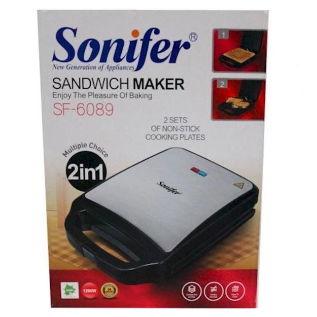 Вафельница Sonifer 2в1 Тостер sf-6089