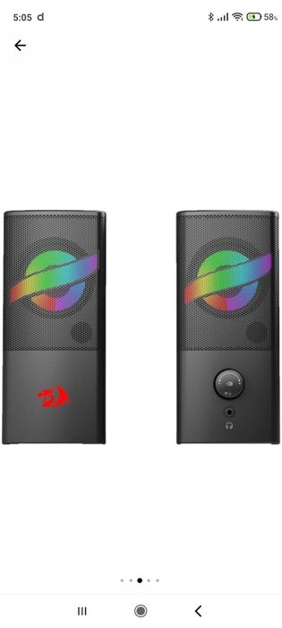 Boxe Redragon Air, 2.0, 6W RMS, iluminare RGB a difuzoarelor, jack 3.5