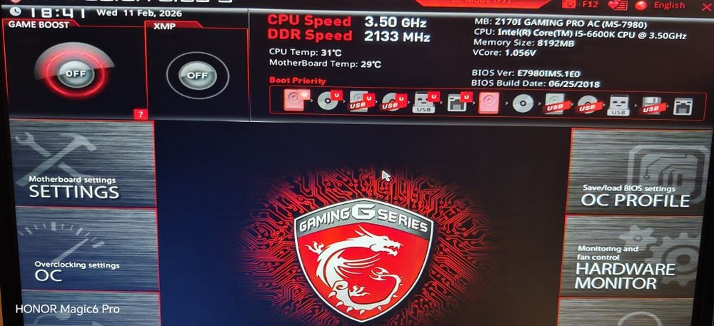 Msi z170i gaming pro ac /i5 6600k