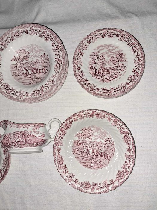 set de masa serviciu portelan englezesc Myotts Country Life 6 persoane 21 piese