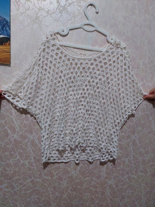 Блузки гипюр Новые Европа Белая, черная