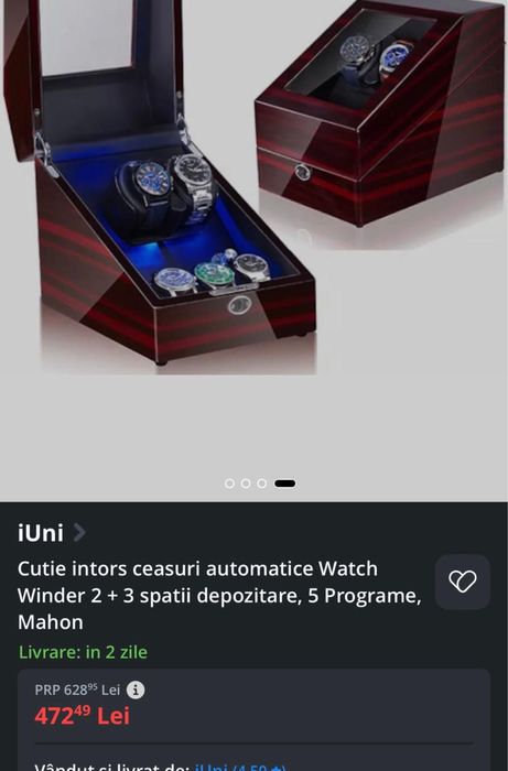 Watch winder pentru 2 ceasuri