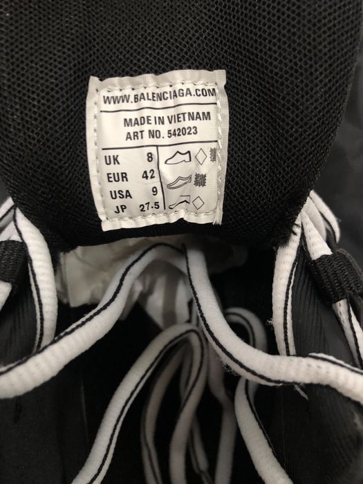 Balenciaga Track White Black 36 42 43  Made Vietnam Balenciaga Black