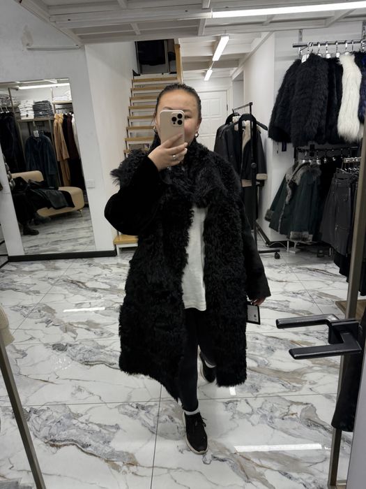 Женская дубленка меринос и тиградо