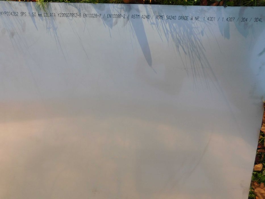 Tabla inox 1.5mm lucioasa