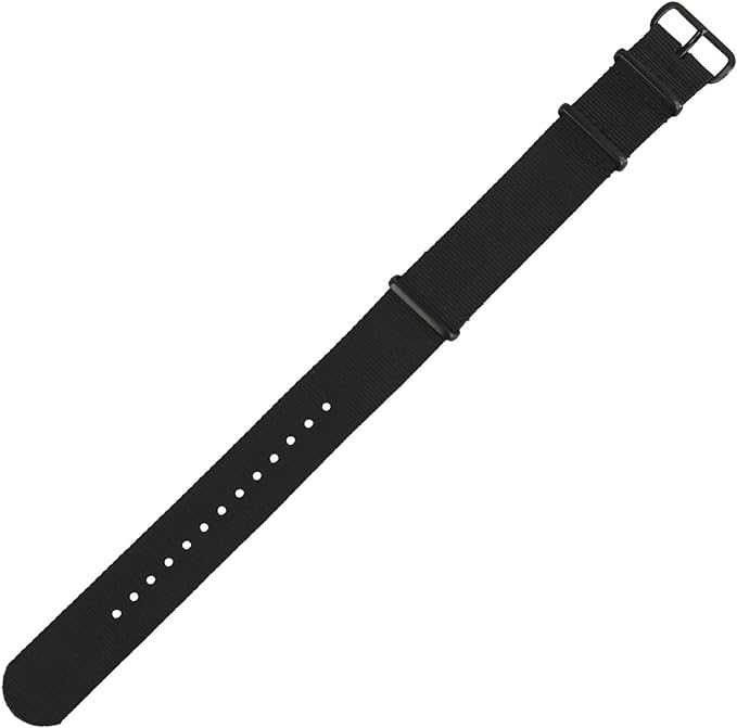 Set Curea ceas Nato Strong Militar, Gemony, 20 mm, negru