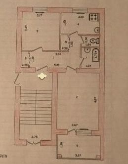 Высокопотолочка на 2 квартале 2/2/4 Чистая Меб+Тех