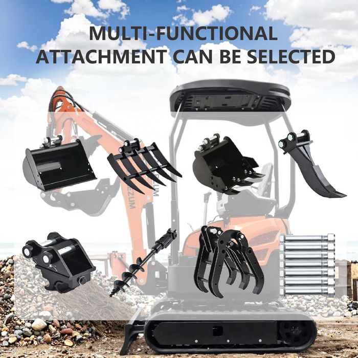 LEZUM DY18 Mini excavator, nou-nouț, motor Kubota, preț redus.