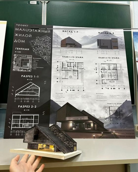 Проект архитектура Визуализация Курсовая работа AutoCAD Photoshop