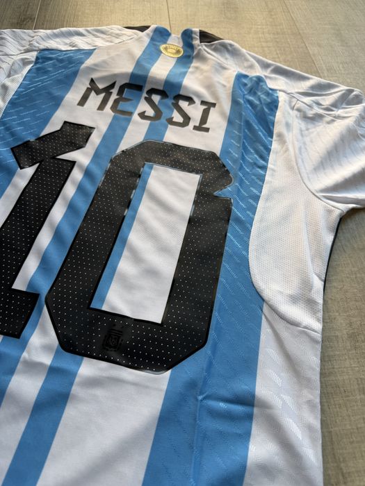 Tricou de fotbal Argentina Leo Messi 10 marime M Finala Vs Franta World cup 2022 Adidas