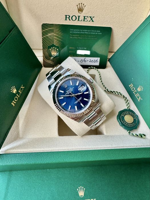 Rolex Datejust 41mm Bright Blue Dial