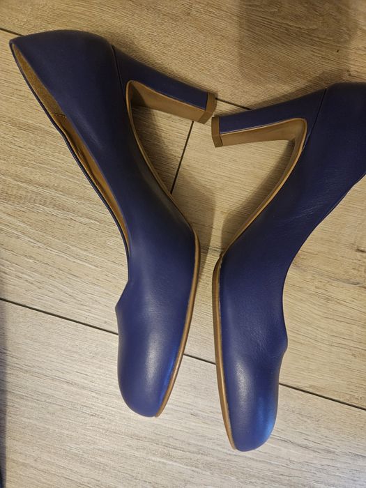 Pantofi piele 36, mov-indigo