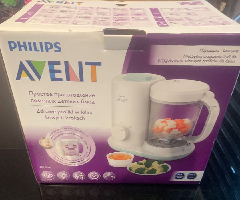 Уред за готвене на пара и пасиране на бебешки пюренца . Philips Avent