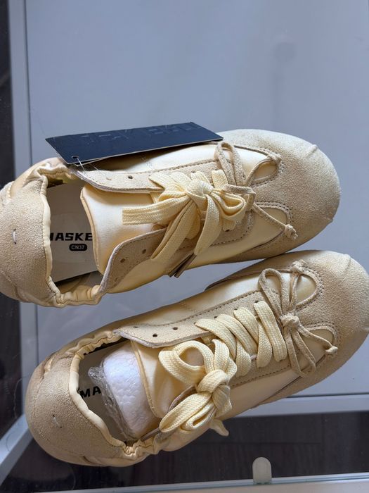 Balerini sneakers galbeni cu fundițe  balletcore coquette, noi