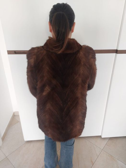 Haină cu Blană de Nurca