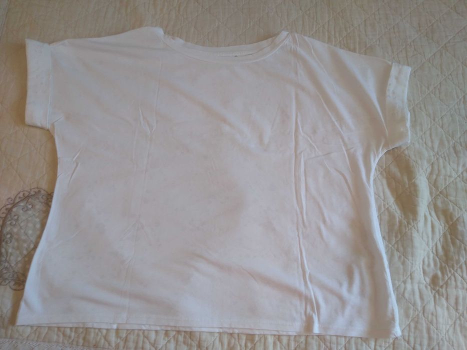 Bluză albă chic, bumbac, dame mărimea 44-46