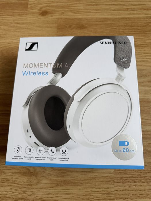 Casti audio Over the ear Sennheiser Momentum 4, Wireless, ANC, Alb