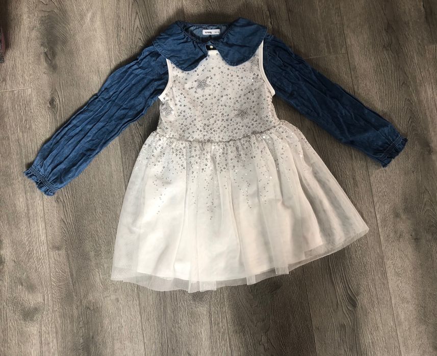 Rochie și cămașă fete 122-128