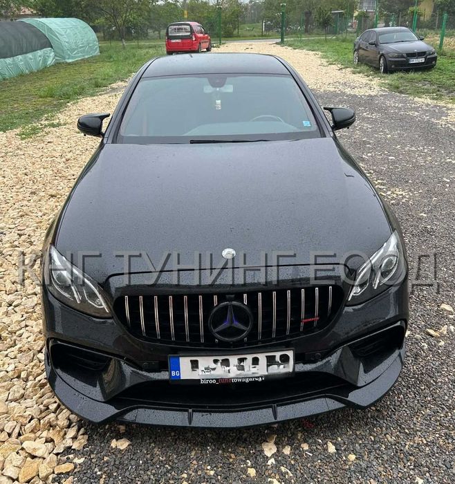 Преден лип спойлер за мерцедес в213 амг / mercedes w213 lip spoiler amg / добавка за предна броня / нож