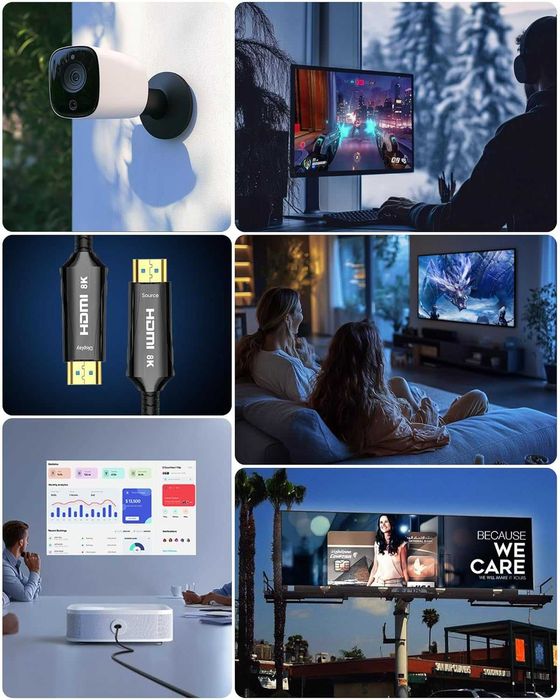 Оптичен HDMI кабел с дължина 65 фута/20 метра