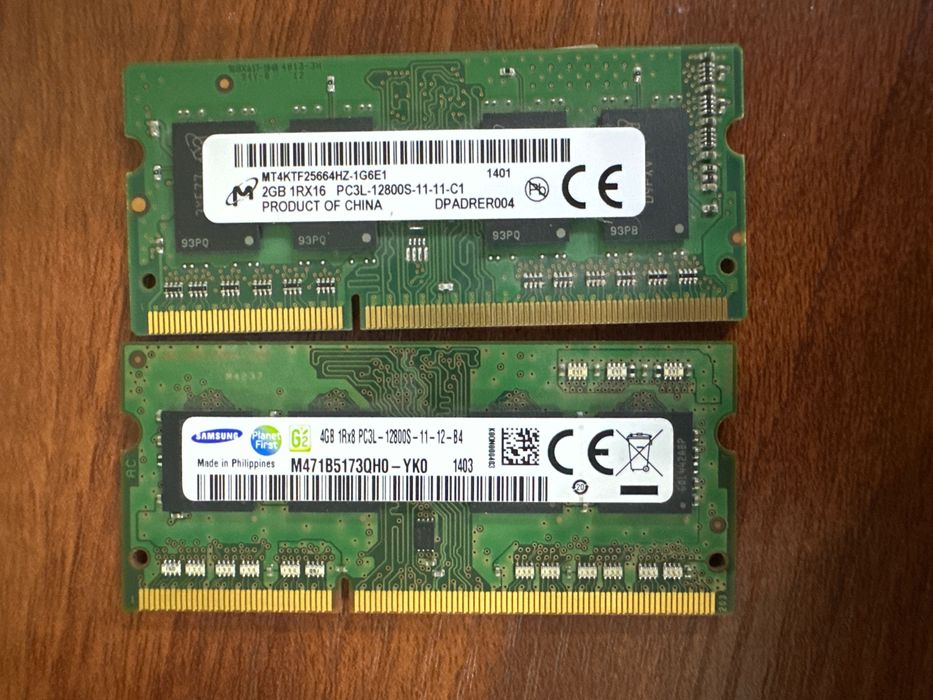 Оперативная память для ноутбука DDR3 4GB и 2GB (PC3L / PC3)