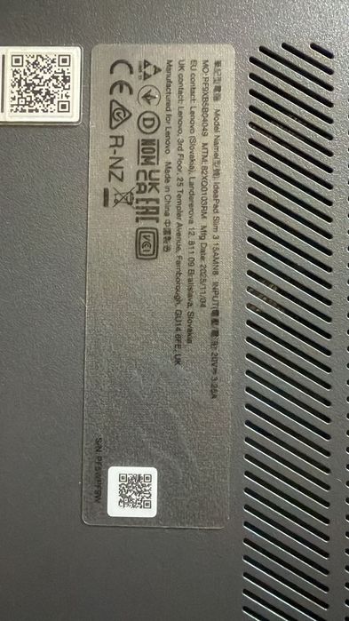Lenovo IdeaPad Slim 3 15AMN8 | Ryzen, 512GB SSD NVMe | Ecran Boot
