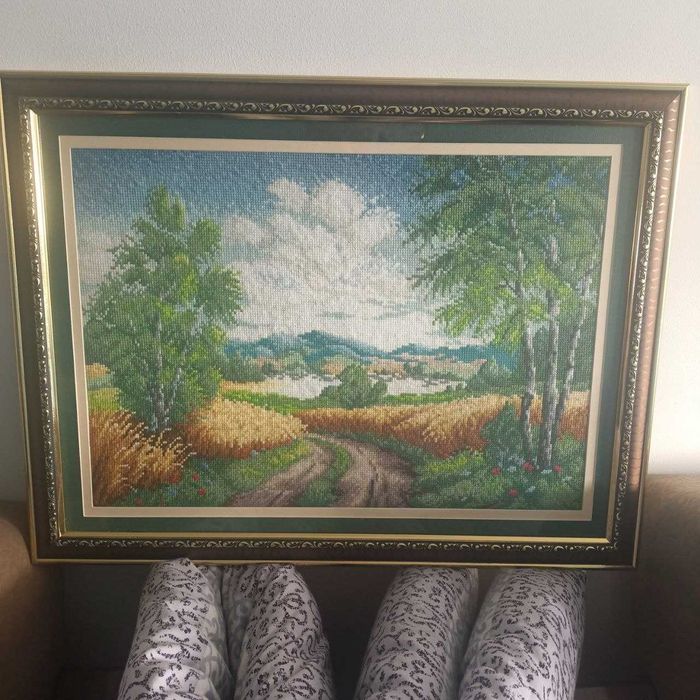 Картина вышивка крестиком.