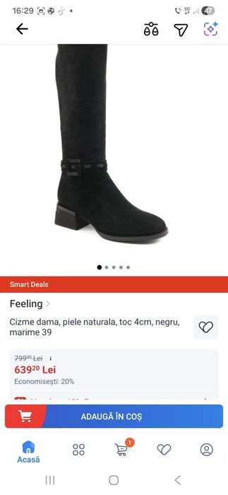 Cisme dama  piele naturala feeling mărimea 39