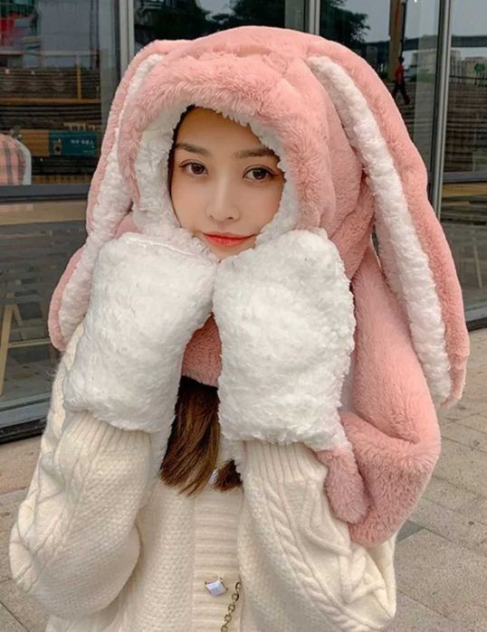 Подростковая зимняя шапочка 3 в 1.