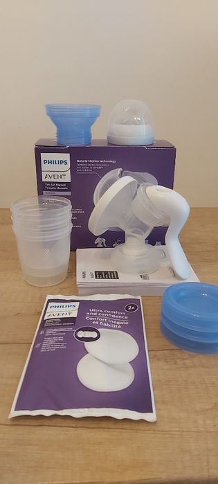 Pompa de san manuala cu recipiente nefolosite de stocare Philips Avent, SCF430/13, stare excelenta
