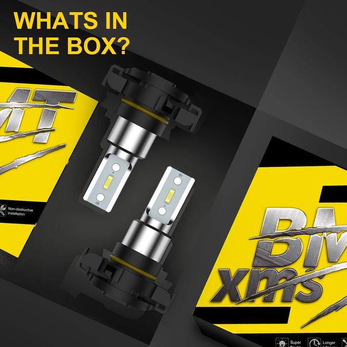 Set Doua Becuri Led PSX24W 10000LM/80W/6000K