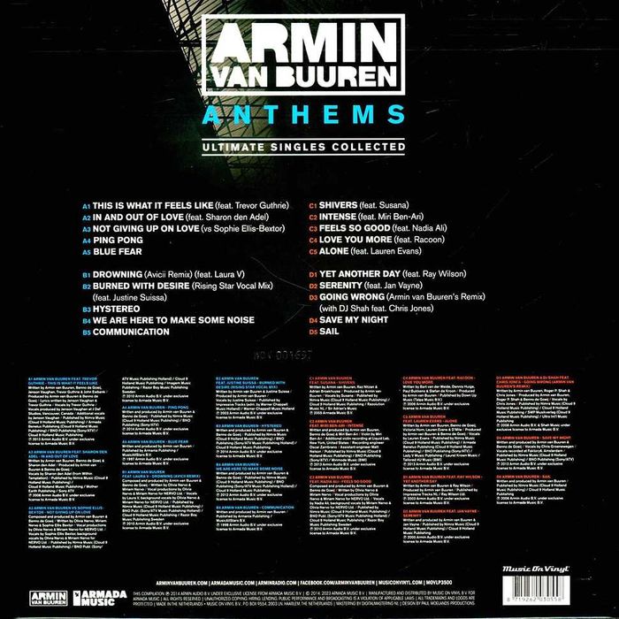 ARMIN Van Buuren - Anthems - The Best - 2 color vinyl LP