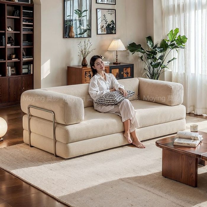 Безкаркасный диван кровать двухспальная мобильный и удобны