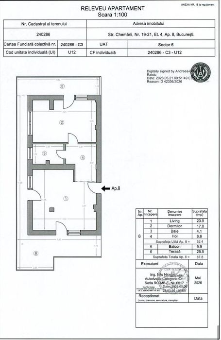 Apartament 2 camere cu terasa de 25mp si loc de parcare subteran — fotografia 1