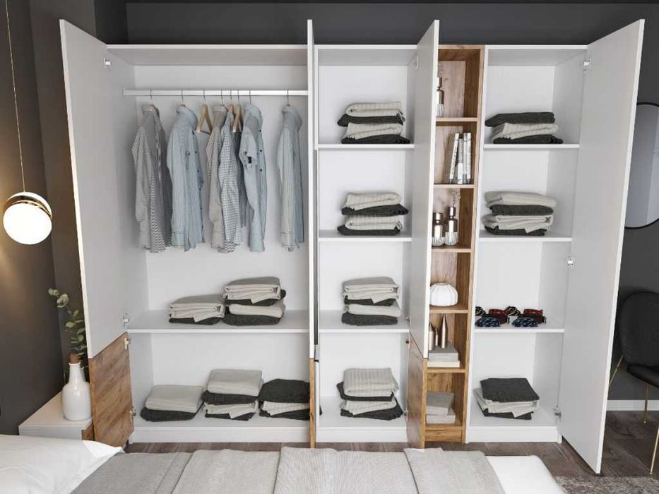 Set Dormitor Timea 6 piese Tapitat Alb - Transport Gratuit