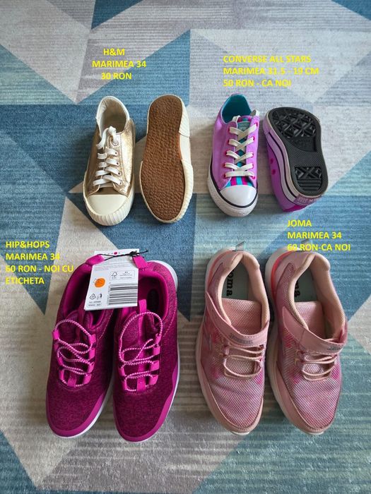 Vand adidasi si tenisi fete marime 34 si 31.5 NOI sau ca noi