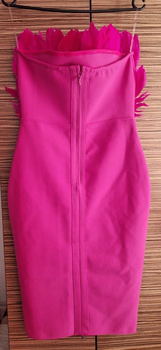 Rochie bandaj cu pene M