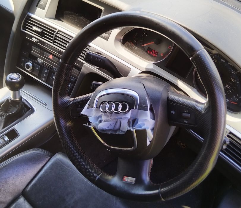 Volan piele S-LINE fara airbag Audi A6 C6 / Audi A4 B7