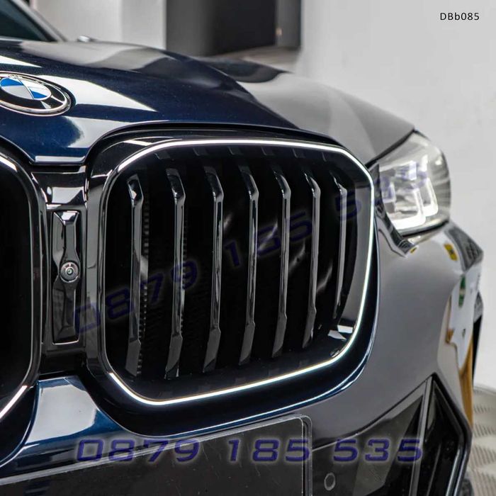 Светещи LED бъбреци BMW G01 G02 LCI черен гланц DBb084 тунинг предни решетки за бмв х3 х4 фейслифт