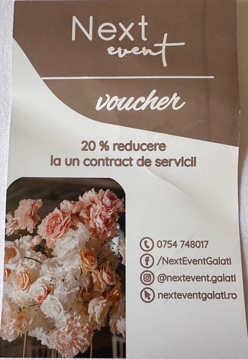 voucher transmisibil nunti/botezuri 500 lei (valoare 1000 lei)