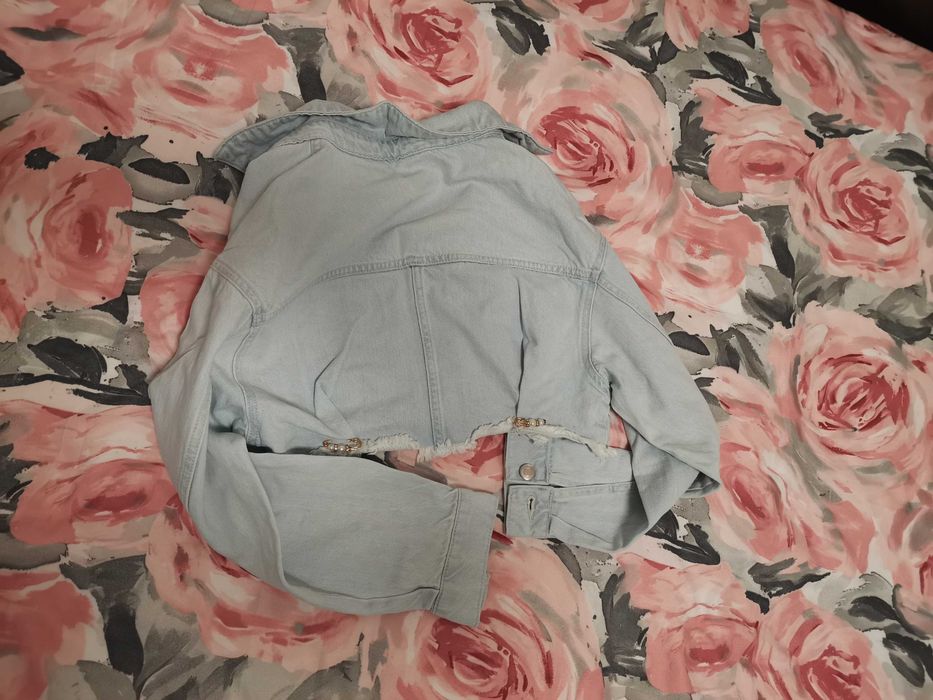 Pull&Bear сет дънки и кроп яке, размер С