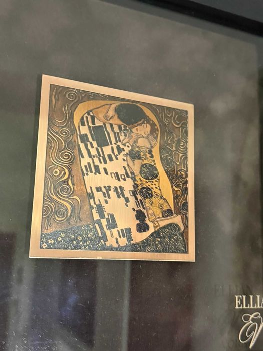 Tablou de Lux "Sarutul" Gustav Klimt- cupru gravat