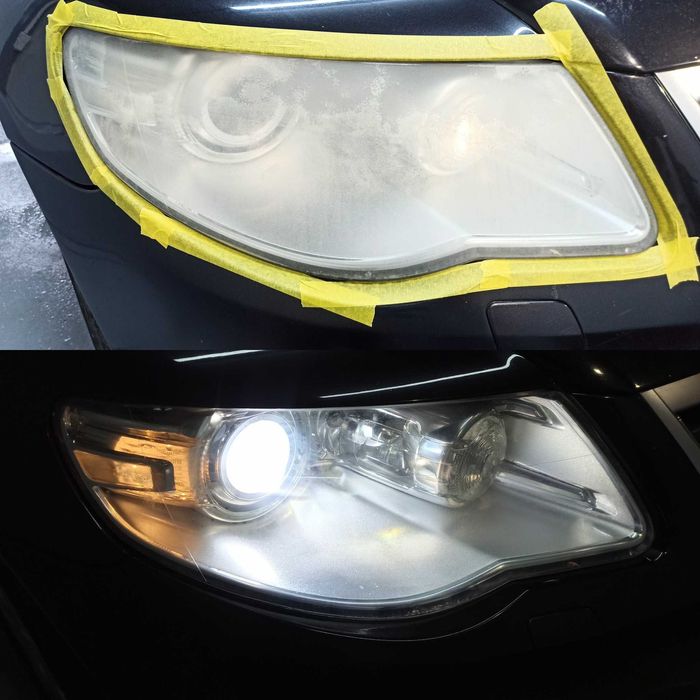 Полиране на фарове, Пастиране на фарове, Поставяне на фолио на фарове