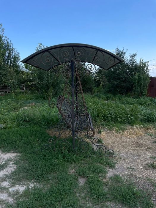 Качеля скамейка сад