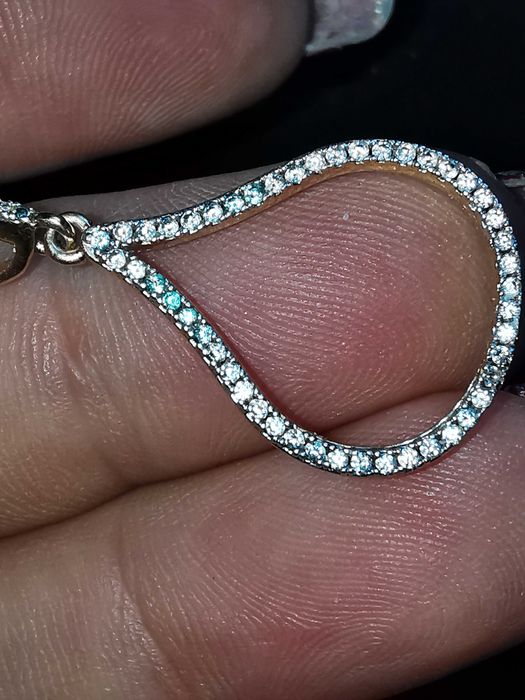 Medalion din aur de 9ct și cubic zirconia