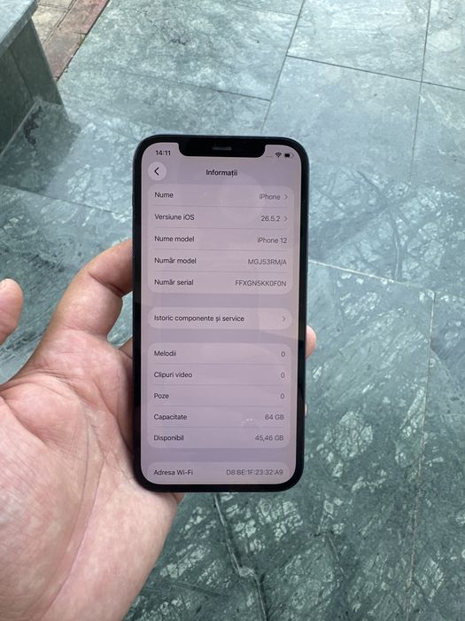 Vand Iphone 12, 64 GB 78% Baterie